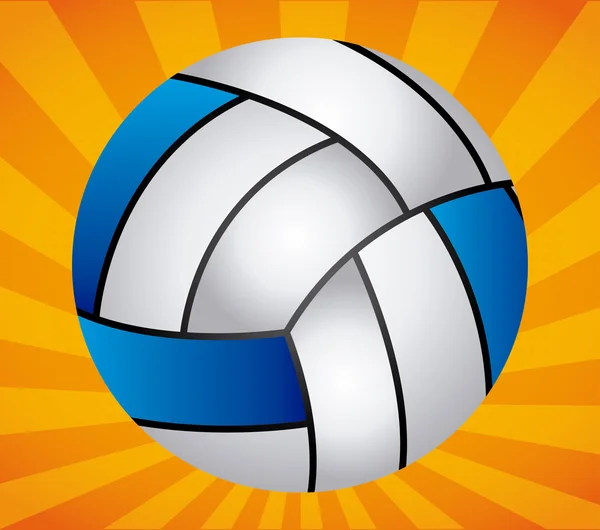 Design de emblema de voleibol — Vetor de Stock