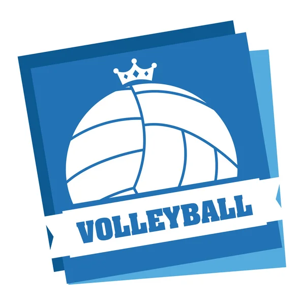 Volleyball emblem design — Stock Vector