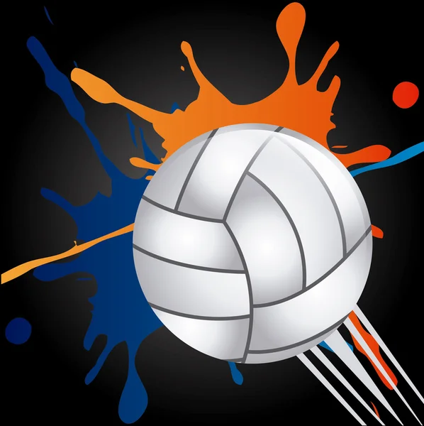 Design de emblema de voleibol — Vetor de Stock