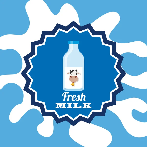Diseño de leche fresca — Archivo Imágenes Vectoriales