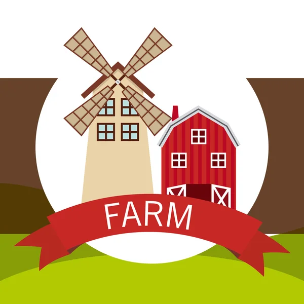 Ferme design frais — Image vectorielle