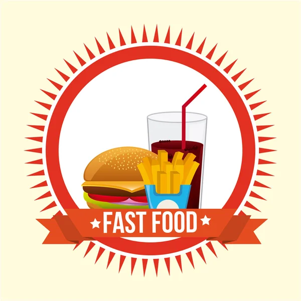 Fast-Food — Vetor de Stock