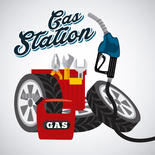 Gasolinera — Vector de stock