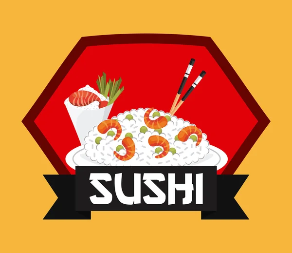 Comida japonesa — Vector de stock