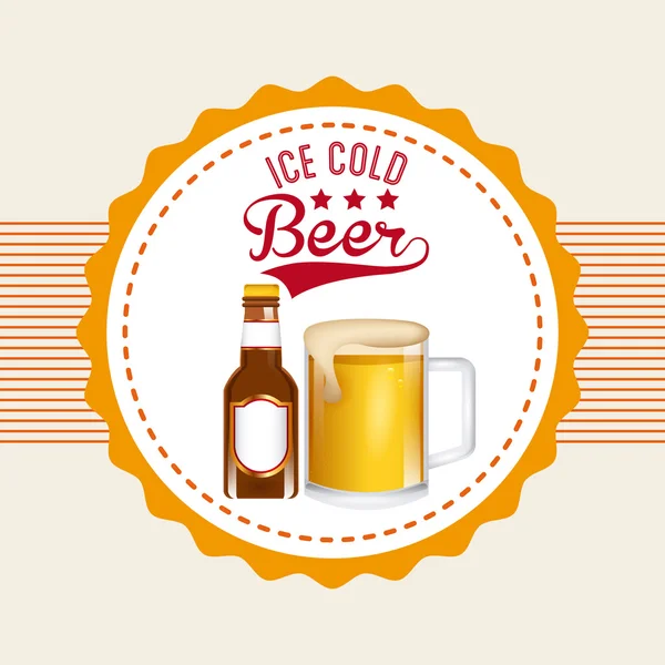 Cerveza fría — Vector de stock