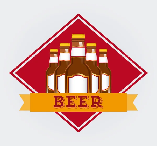 Cerveza fría — Vector de stock