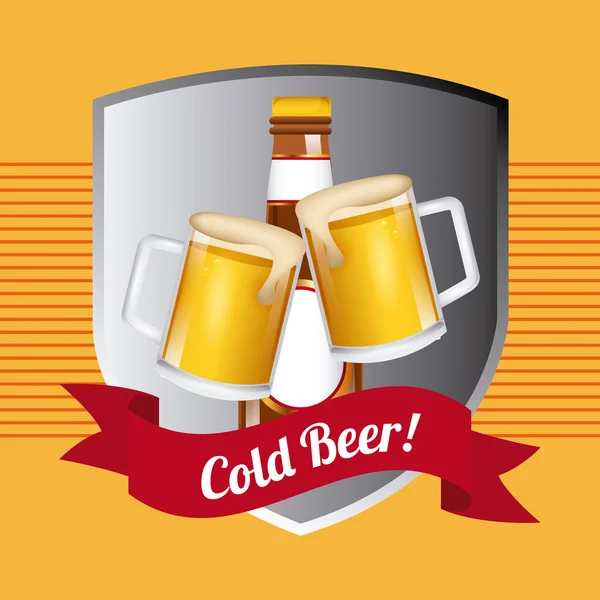 Cold beer — Stock Vector