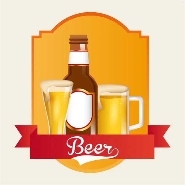 Cerveza fría — Vector de stock