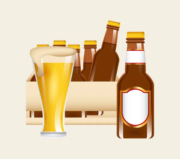 Cerveza fría — Archivo Imágenes Vectoriales