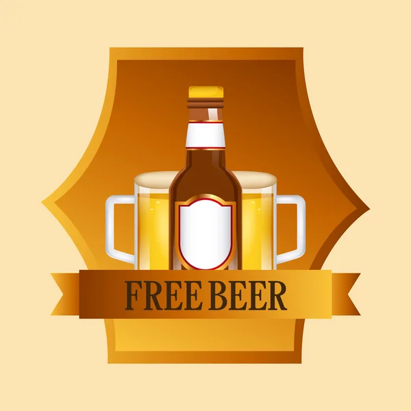 Cerveza fría — Vector de stock