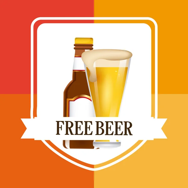 Cold beer — Stock Vector