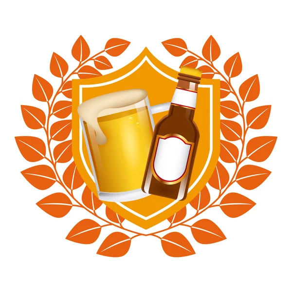 Cold beer — Stock Vector