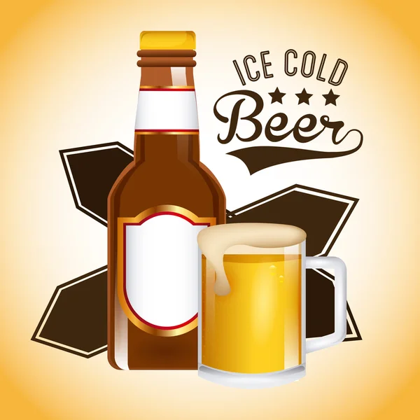 Cold beer — Stock Vector