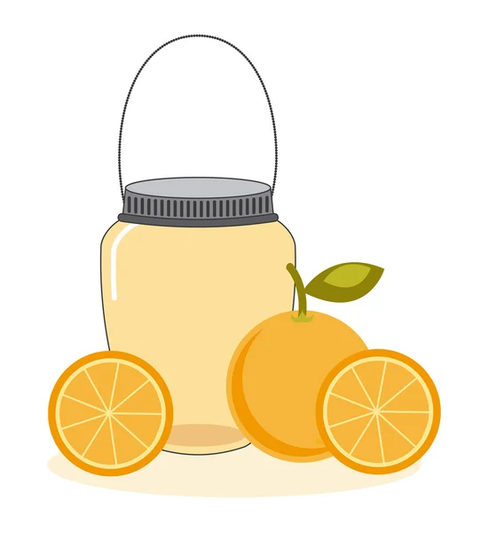 Fruit mason jar — Stock Vector