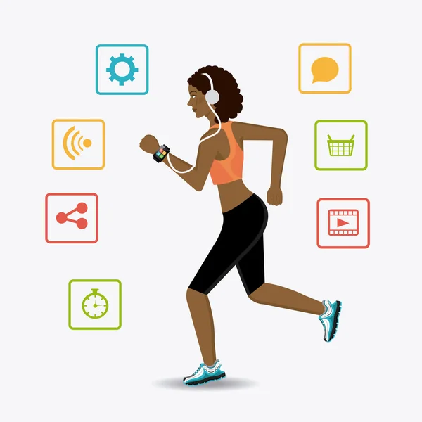 Diseño de fitness . — Vector de stock