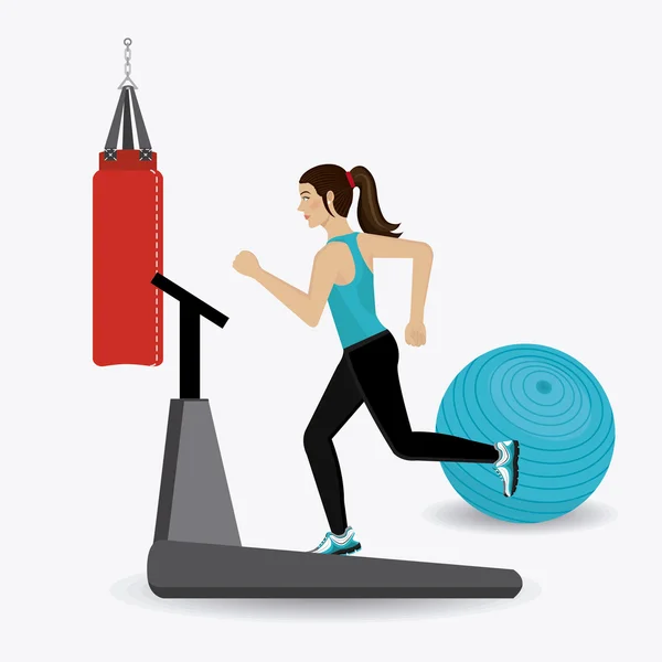 Diseño de gimnasio . — Vector de stock