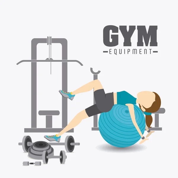 Gym design. — Stock vektor