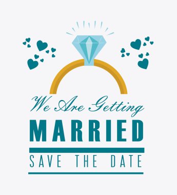 Düğün kartı tasarımı.