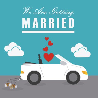 Düğün kartı tasarımı.