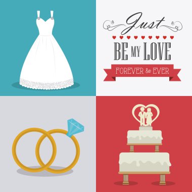 Düğün kartı tasarımı.