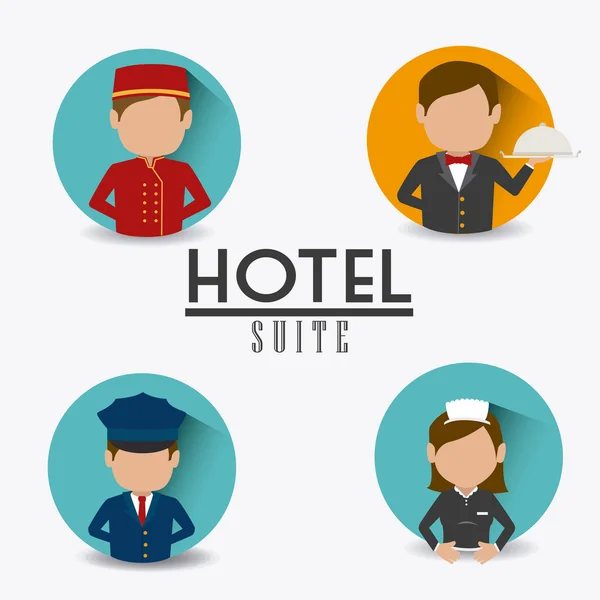 Diseño del hotel . — Vector de stock