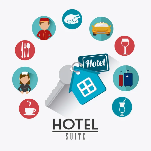 Design do hotel . — Vetor de Stock