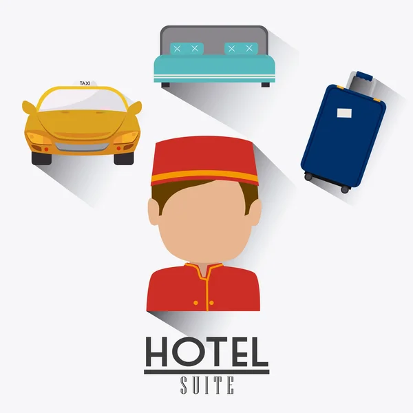 Diseño del hotel . — Vector de stock