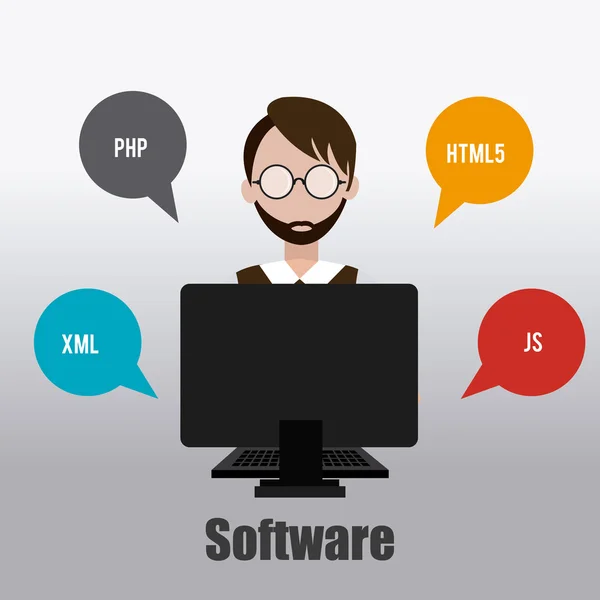 Design de software . — Vetor de Stock