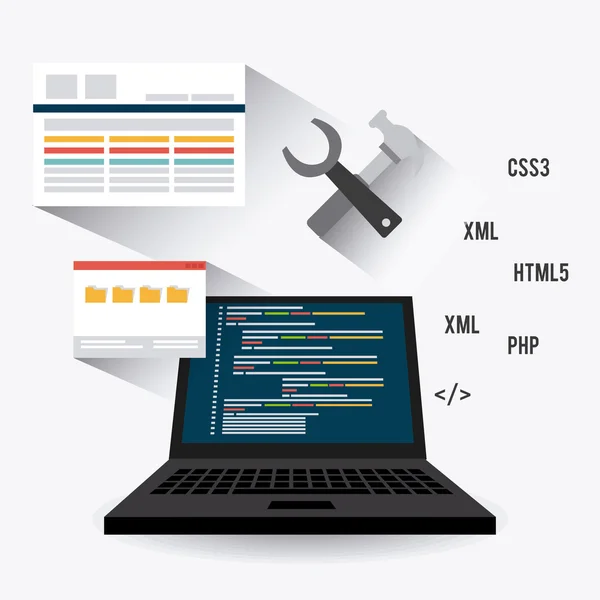 ソフトウェア設計. — ストックベクタ