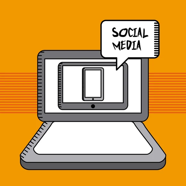 Redes sociales — Vector de stock