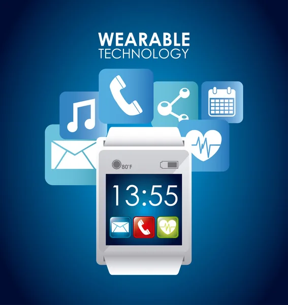 Tecnologia Wearable — Vetor de Stock