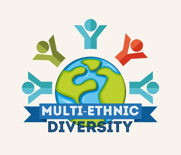 Multi-etnische diversiteit — Stockvector