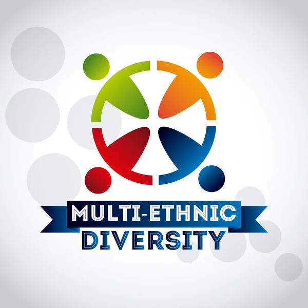 Multi-etnische diversiteit — Stockvector