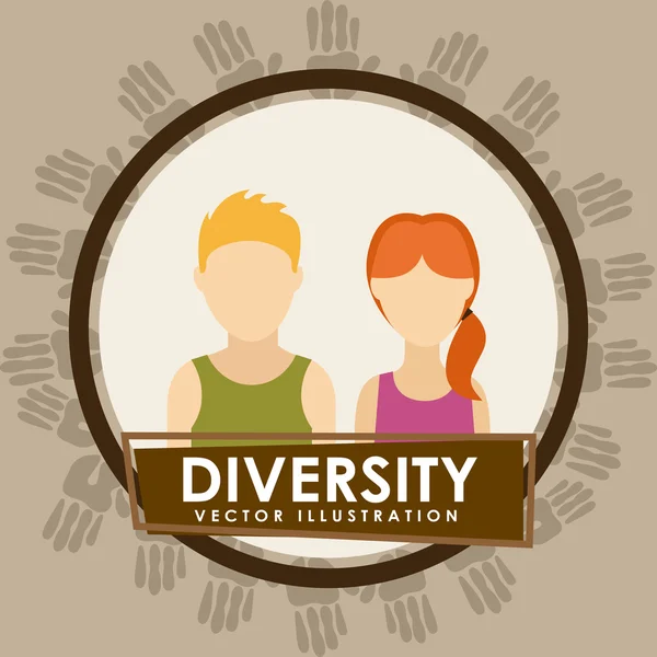 Multi-etnische diversiteit — Stockvector