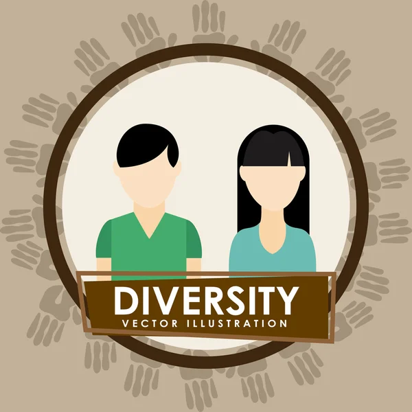 Diversidad multiétnica — Vector de stock