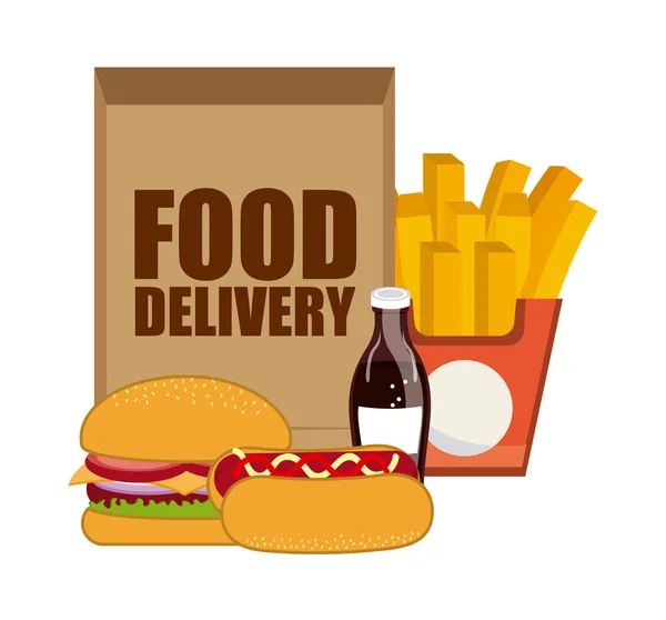 Food delivery — Stock Vector
