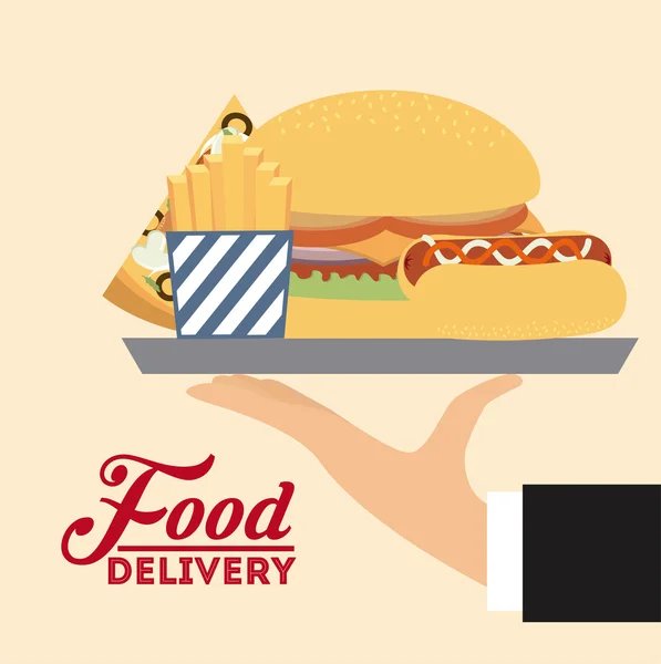 Food delivery — Stock Vector