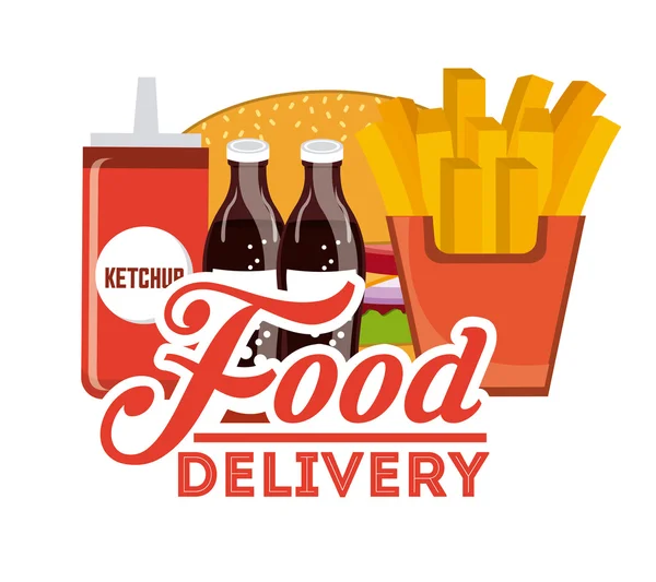 Delivery food — Stock Vector