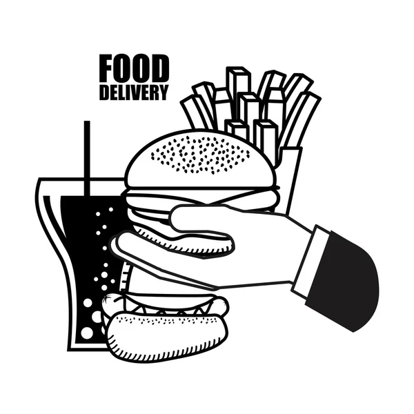 Livraison de nourriture — Image vectorielle