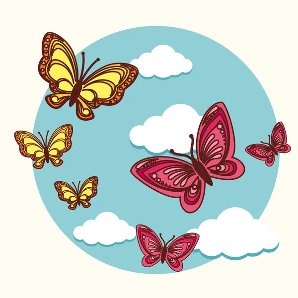 Diseño de mariposa . — Vector de stock