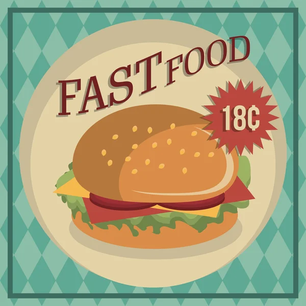 Fast food tasarım. — Stok Vektör