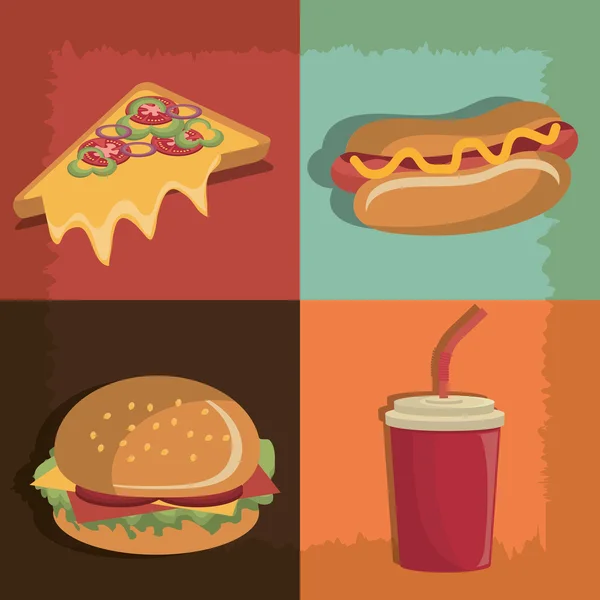 Fast food design. — Stock Vector