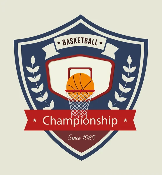 Championship trophy logo design - basketball Vector Image