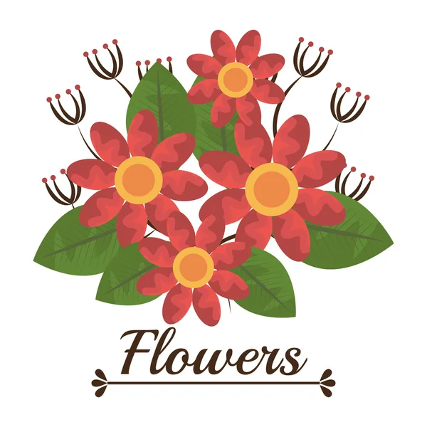Ontwerp met bloemen. — Stockvector