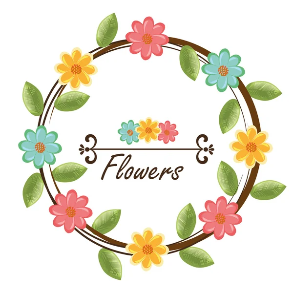 Ontwerp met bloemen. — Stockvector