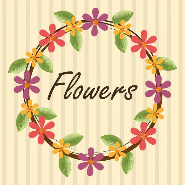 Ontwerp met bloemen. — Stockvector