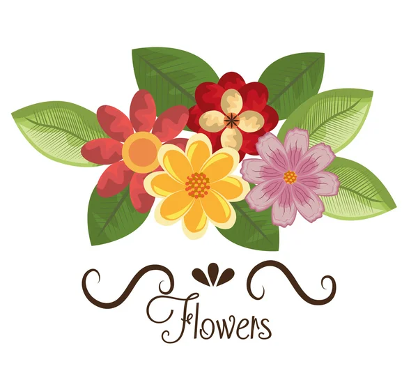 Diseño de flores . — Vector de stock