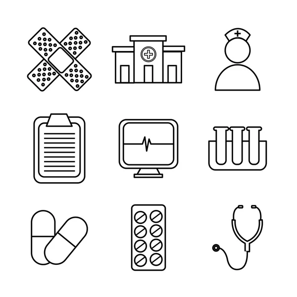 Diseño de iconos de línea . — Vector de stock