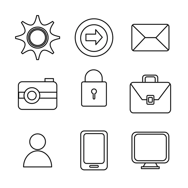 Diseño de iconos de línea . — Vector de stock