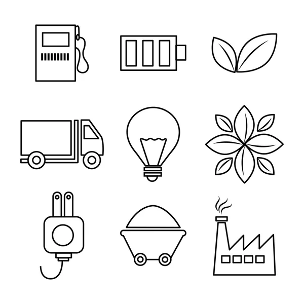 Linea icone di design . — Vettoriale Stock